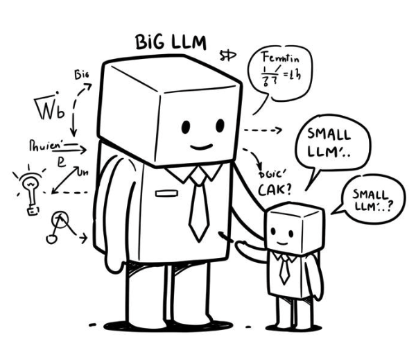 Big LLM teaching Small LLM
